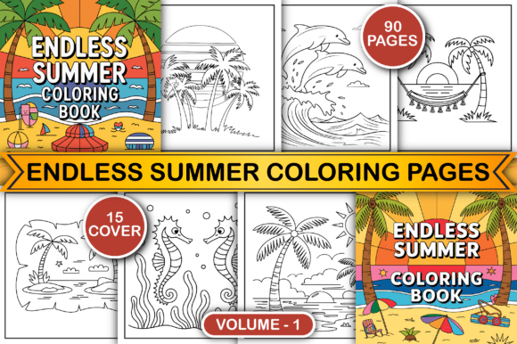 Download Endless Summer Coloring Pages for Adults - Premium Bundle
