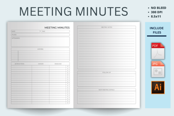 Download Meeting Minutes Log Kdp Planner - Premium Resources