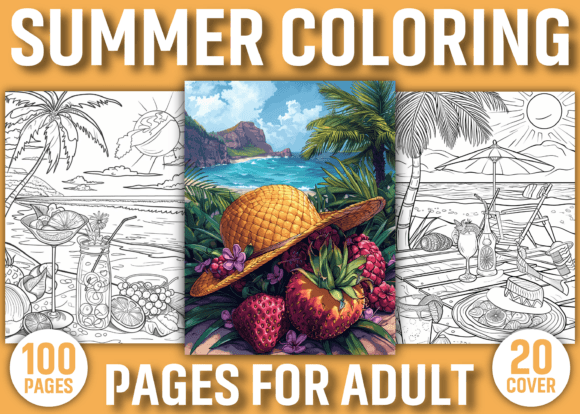 Download 100 Summer Coloring Pages for Adults - Summer coloring pages for adults Collection