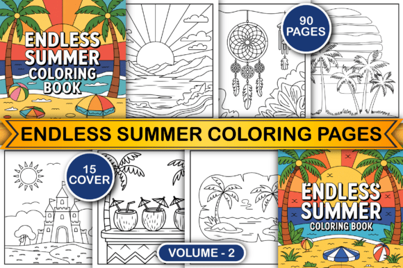 Download Endless Summer Coloring Pages for Adults - Premium Bundle