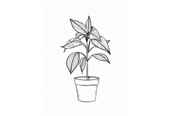 Download Pot Plant Adults Coloring Page - Premium Resources
