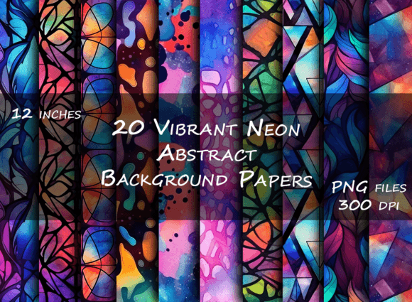 Download Vibrant Neon Abstract Background Papers - Abstract background Collection