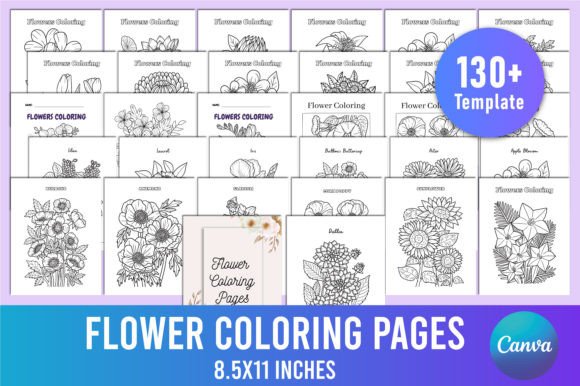 Download Flower Adults Coloring Pages for Canva - Adults coloring page Collection